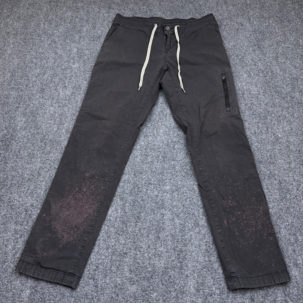 Vuori Ripstop Pant Womens *M Charcoal Straight Skinny Leg Cargo Distressed